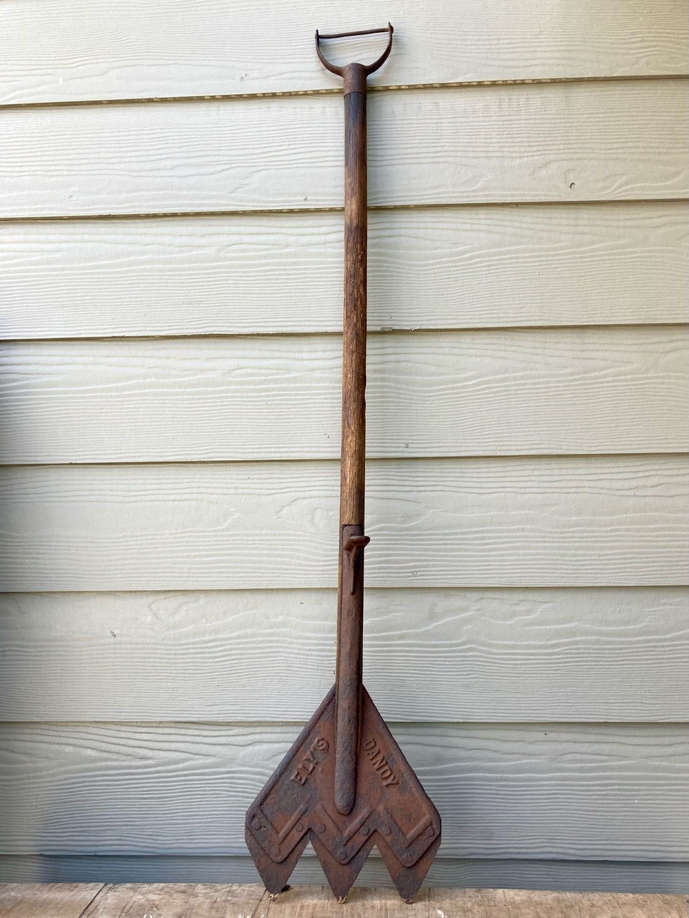 Ely’s Dandy Hay Knife Metal and Wood Early 1900s Garden Tool Rustic Decor
